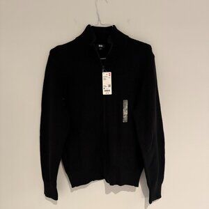 Uniqlo Black Full Zip Sweater Size Medium New With Tags
